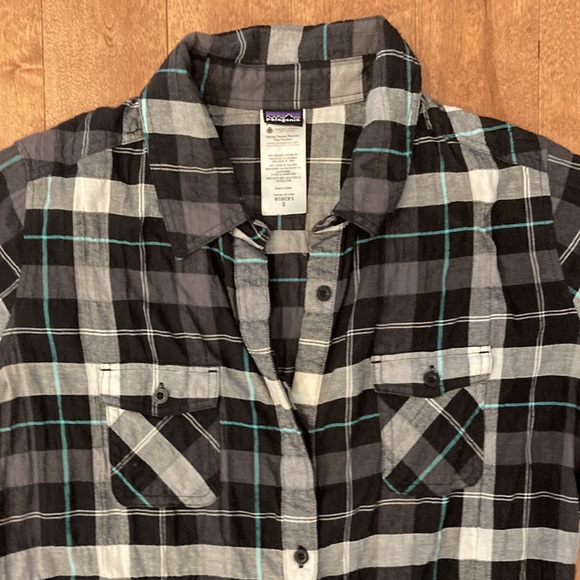 Patagonia Plaid Shirt Dress w/Drawstring Waist; Size Small - Picture 5 of 8